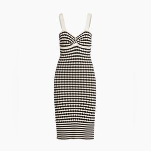 NWT Ramy Brook-Jessa Striped Cotton Blend Midi Dress. Size L